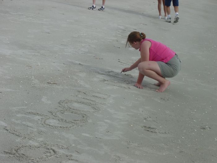 Liz - Message on the Beach