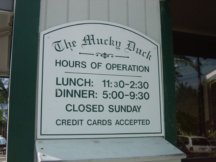 Mucky Duck Sign