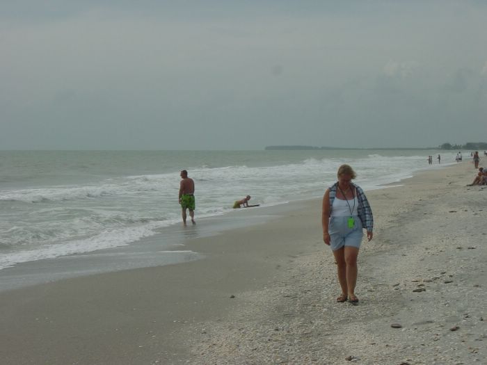 Cathie Walking the Beach