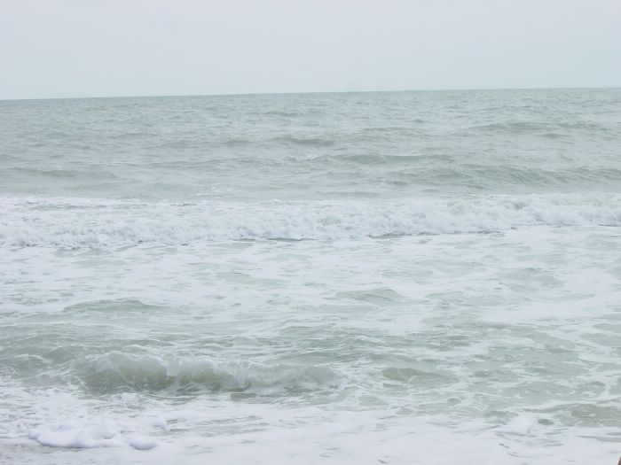 Gulf Beach -- rough seas after storm
