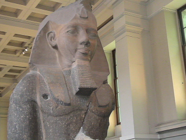 London040106-00261.jpg - Colossal bust of Ramesses II, the 'Younger Memnon' about 1250 BC. Sculpture from ancient Egypt.