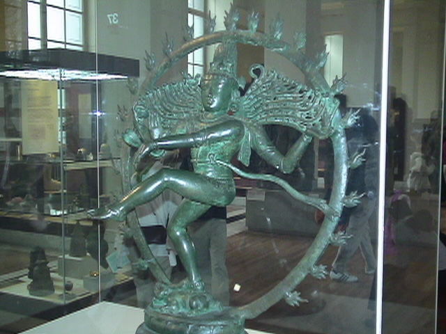 London040106-00269.jpg - Bronze figure of Nataraja. From Tamil Nadu, southern IndiaChola dynasty, around AD 1100. Dancing Shiva in a ring of fire.