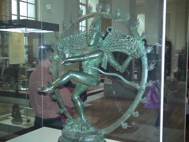 London040106-00270.jpg - Bronze figure of Nataraja. From Tamil Nadu, southern IndiaChola dynasty, around AD 1100. Dancing Shiva in a ring of fire.