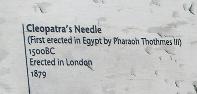 CIMG1714zoom.jpg - Cleopatra's Needle. 1500BC. Erected in London 1879.