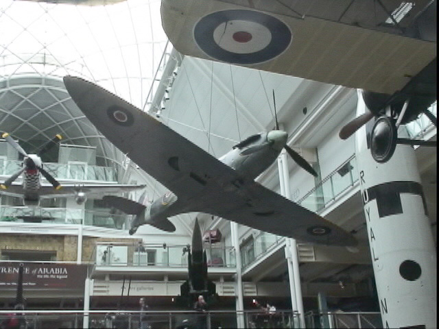 London040106-00351.jpg - Imperial War Museum Large Exhibit Gallery. Spitfire (center)