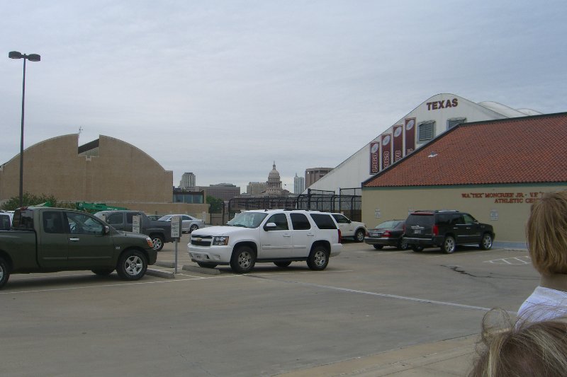 CIMG8036.JPG - Texas Memorial Stadium -- view of the Texas State Capitol