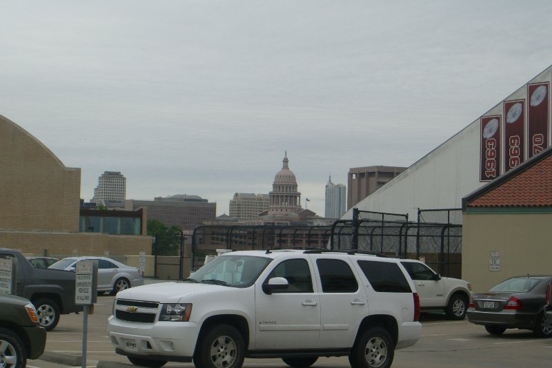 CIMG8037.JPG - Texas Memorial Stadium -- view of the Texas State Capitol