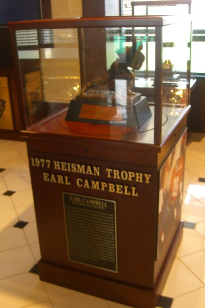 CIMG8039.JPG - Texas Memorial Stadium -- trophy room, Earl Campbell