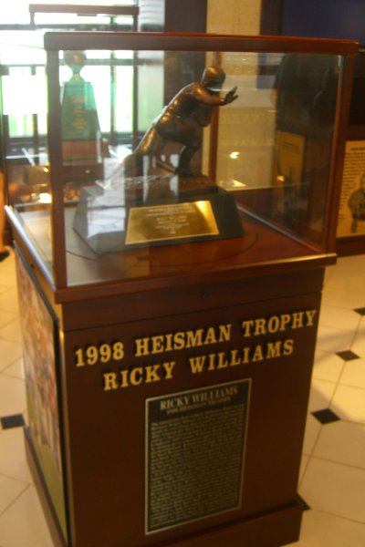 CIMG8041.JPG - Texas Memorial Stadium -- trophy room, RIcky WIlliams