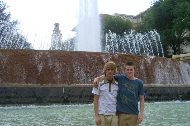 CIMG8108.JPG - Mike and Dan in front of East Mall Fountain
