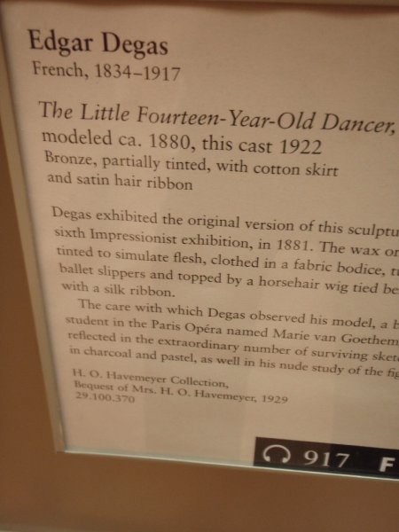 P2160131.JPG - The Little Fourtee-Year-Old Dancer 1880 by Edgar Degas, 1834-1917