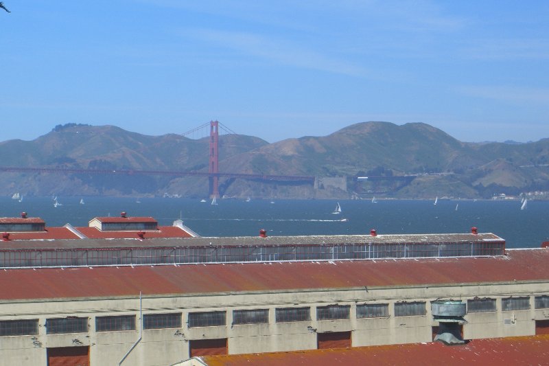CIMG6432.JPG - Fort Mason Lower Reservation, Golden Gate Bridge (background)