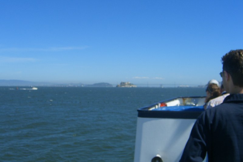 CIMG6585.JPG - View of Alcatraz Island from Ferry headed South in San Francisco Bay