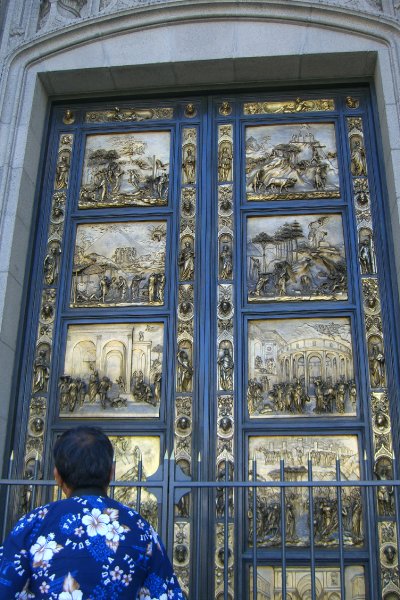 CIMG6373.JPG - Grace Cathedral-Replicas of Ghiberti's The Gates of Paradise from the Baptistry in Florence, Italy