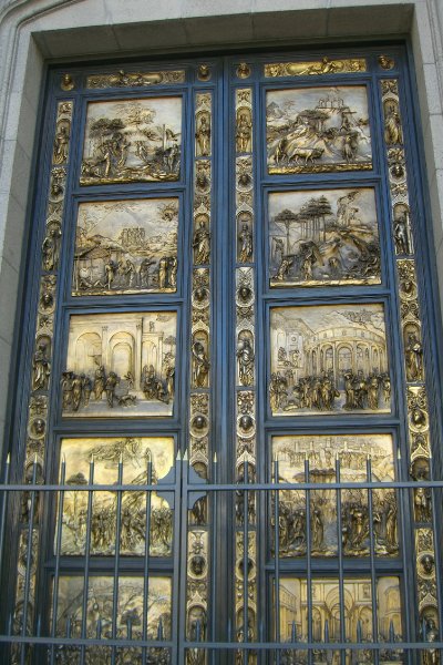 CIMG6374.JPG - Grace Cathedral-Replicas of Ghiberti's The Gates of Paradise from the Baptistry in Florence, Italy