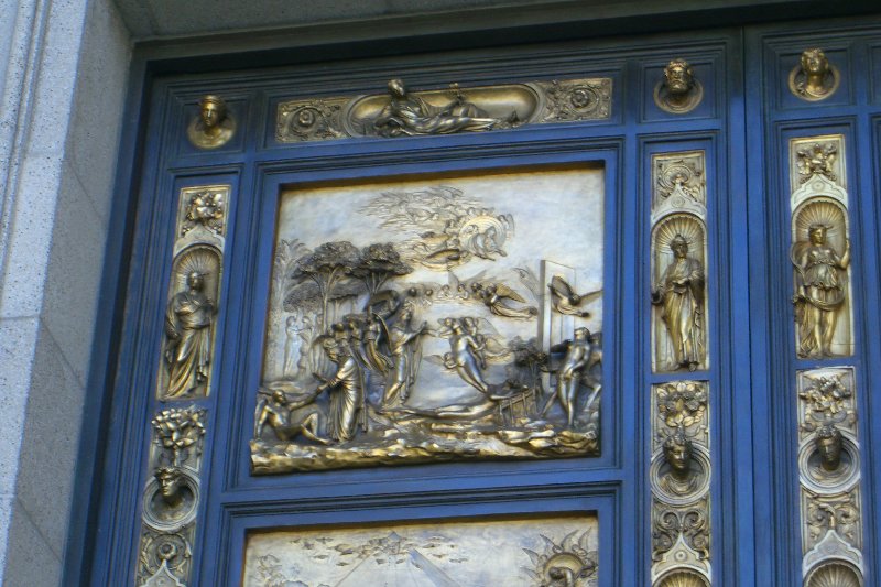 CIMG6375.JPG - Grace Cathedral-Replicas of Ghiberti's The Gates of Paradise from the Baptistry in Florence, Italy