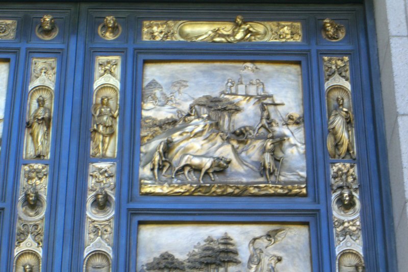 CIMG6376.JPG - Grace Cathedral-Replicas of Ghiberti's The Gates of Paradise from the Baptistry in Florence, Italy