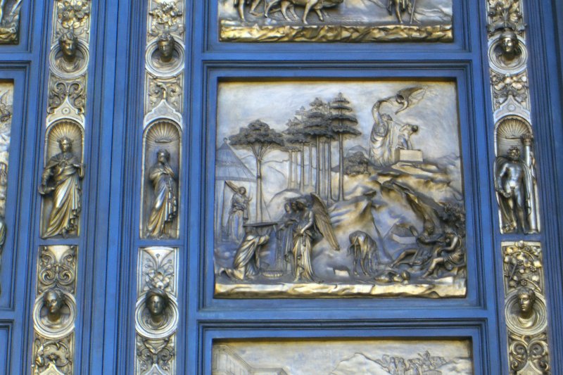 CIMG6377.JPG - Grace Cathedral-Replicas of Ghiberti's The Gates of Paradise from the Baptistry in Florence, Italy