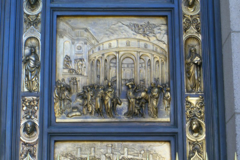 CIMG6380.JPG - Grace Cathedral-Replicas of Ghiberti's The Gates of Paradise from the Baptistry in Florence, Italy
