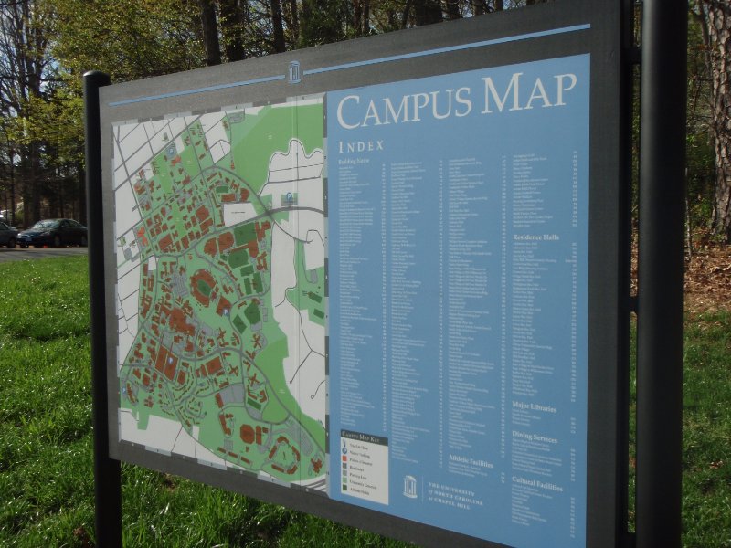 P4020171.JPG - UNC Campus Map -- located at Country Club Rd and South Rd