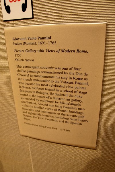 Boston041809-5234.jpg - "Picture Gallery with Views of Modern Rome" by Giovanni Paolo Pannini, 1757