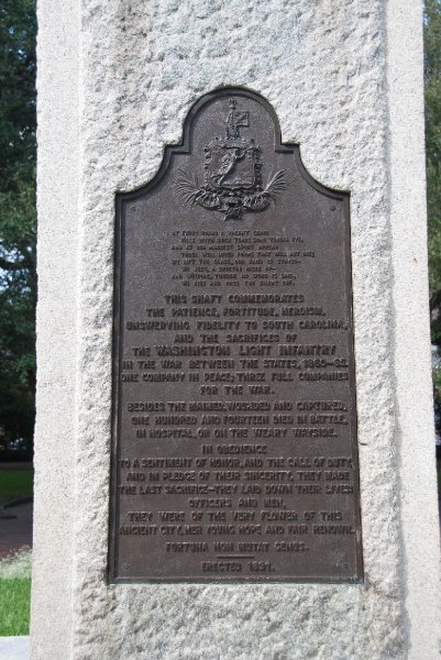 Charleston100309-9758.jpg - Washington Light Infantry Civil War Memorial, Erected 1891