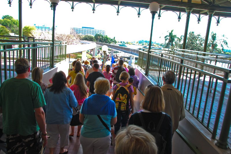 DisneyWorld022709-2874.jpg - Walking from the Monorail station to the entrance of the Magic Kingdom