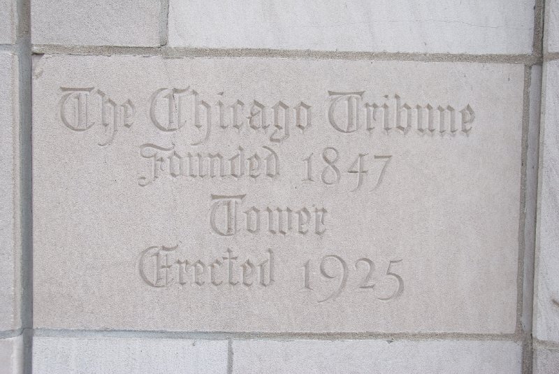 Chicago042809-5759.jpg - The Chicago Tribune Founded 1847, Tower Erected 1925