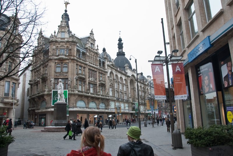 Antwerp021610-1339.jpg - Walking West on Jezusstraat. Antoon van Dyck statue
