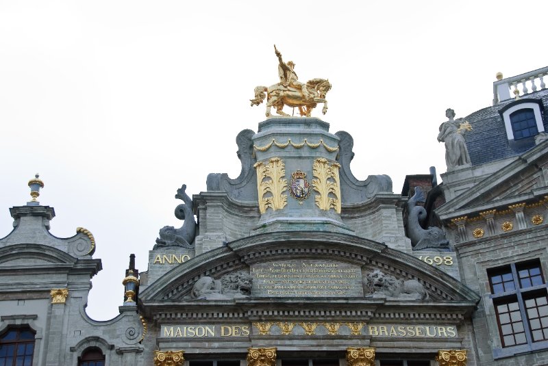 Brussels021510-1289.jpg - La Maison de l'Arbre d'Or, Charles of Lorraine (Equestrian Statue), South West corner Grand Place