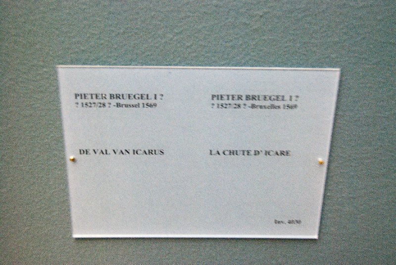 Brussels021410-1052.jpg - Pieter Bruegel I? 1527/28 -Bruxelles 1569, La Chute D'Icare