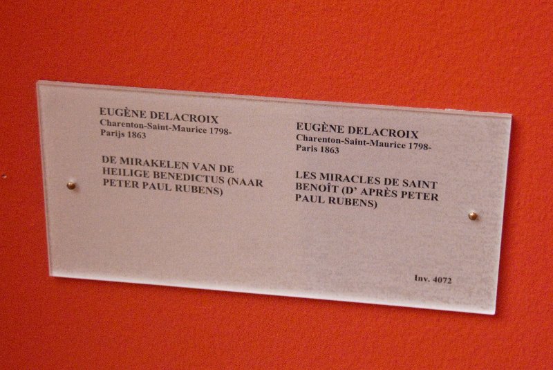 Brussels021410-1072.jpg - Eugene Delacroix Charenton-Saint-Maurice 1798- Paris 1863, Les Miracles de Saint Benoit (D'apres Peter Paul Rubens)