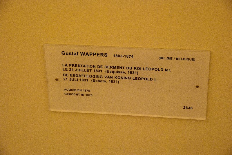 Brussels021410-1085.jpg - Gustaf Wappers Belgium 1803-1874, La Presentation de Serment du Roi Leopold 1st, Le 21 Juillet 1831 (Esquisse, 1831)