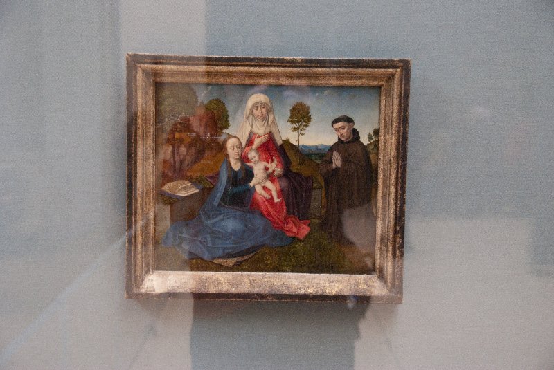 Brussels021410-1089.jpg - Atelier de Hugo van der GOes, Gent vers 1430-Auderghem 1482/83, Sainte Anne Trinitaire avec un Donateur Franciscain