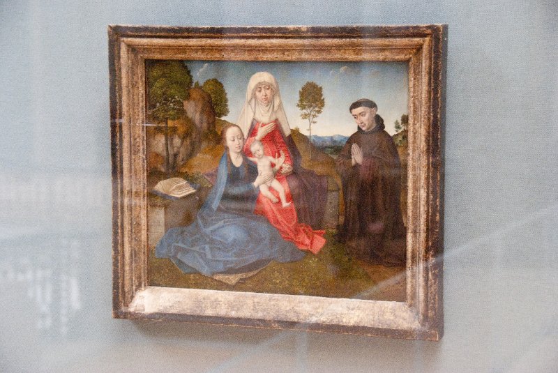 Brussels021410-1091.jpg - Atelier de Hugo van der GOes, Gent vers 1430-Auderghem 1482/83, Sainte Anne Trinitaire avec un Donateur Franciscain