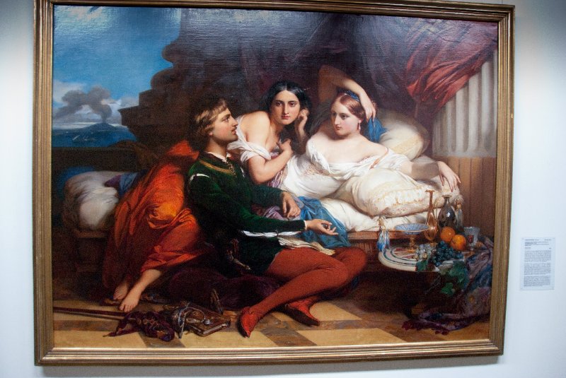 Brussels021410-1096.jpg - Gustaf Wappers Belgium 1803-1874, Boccace Lisant le Decameron a la Reine Jeanne de Naples, 1849.