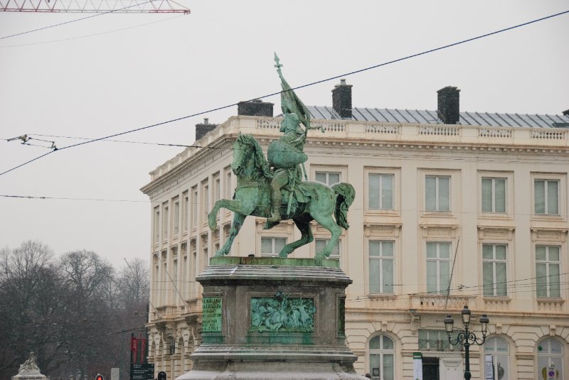 Brussels021410-1011.jpg - Equestrian Statue of Godefroy de Bouillon, in Place Royale.