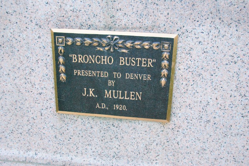 Denver041410-2276.jpg - "Broncho Buster" presented to Denver by J. K. Mullen, AD, 1920