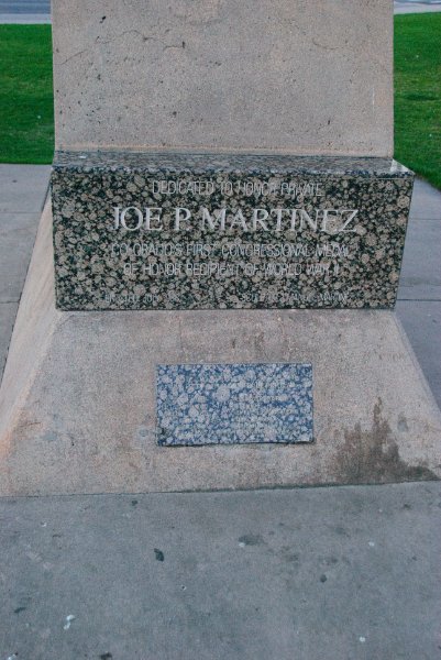 Denver041410-2299.jpg - Dedicated to Joe P. Martine. First Congressional medal of honor recipient of World War II.  Sculptor:  Emanuel Martinez