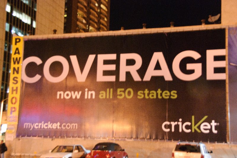 Denver041410-2418.jpg - Cricket Billboard on the side of a building at 15th and Champa Streets