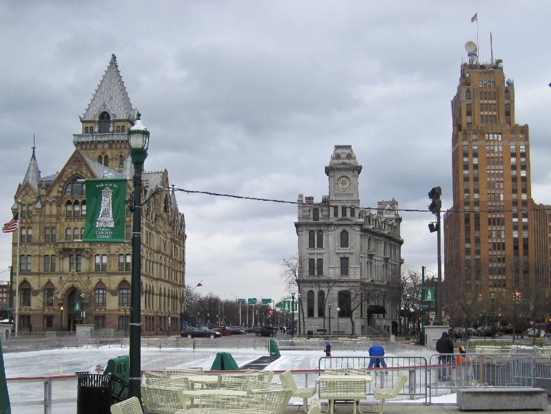 Syracuse012610-0181-2.jpg - Clinton Square.  Syracuse Savings Bank (left), The Gridley Building (center), The State Tower building (right)