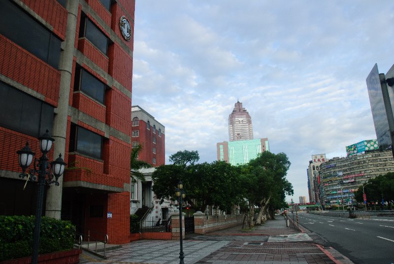 Taiwan060210-3148.jpg - Looking West along Zhong Xiao East Road. Shin Kong Life Tower (background center)