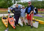 We finished!  Liz, Cathie, Jack at race finish. Des Plaines River Canoe and Kayak Marathon, 2017 : 2017.kayaking, Des Plaines River, Des Plaines River Canoe and Kayak Marathon, paddling