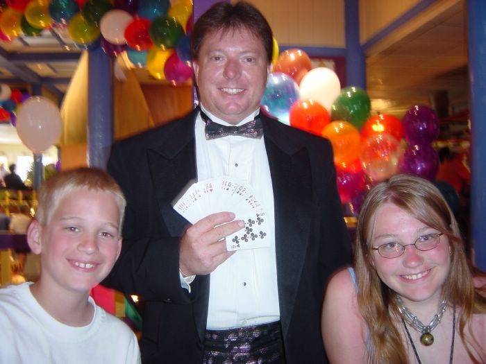Magician and Kids at Family Night