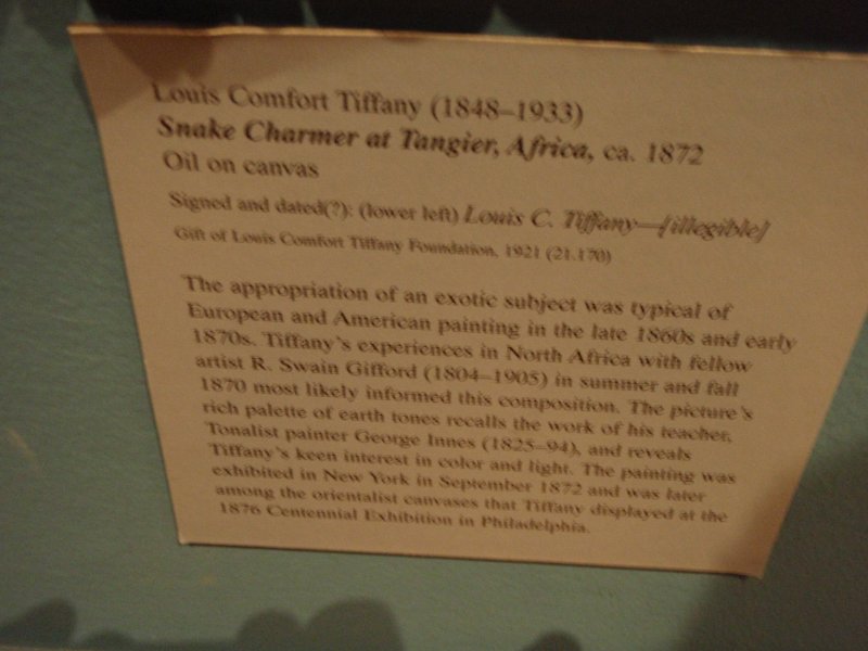 P2160071.JPG - Snake Charmer at Tangier, Africa, ca 1872 by Louis C Tiffany