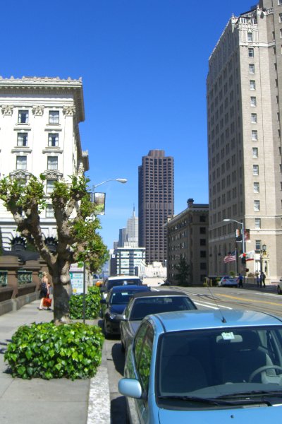 CIMG6348.JPG - Fairmont, Bank of America (Center background), InterContinental Mark Hopkins  Hotel