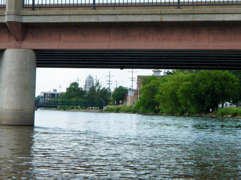 FoxRiverKayak070509-7050026.jpg - Prairie Street Bridge, Looking North toward St Charles Municiple Building