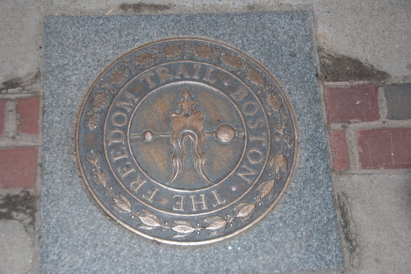 Boston041809-5330.jpg - The Freedom Trail Boston - Sidewalk Medallion