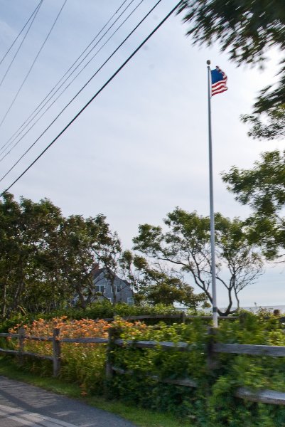 DSC_7877.jpg - Just West of West Chop point. Driving South West on Main St, Vineyard Haven.