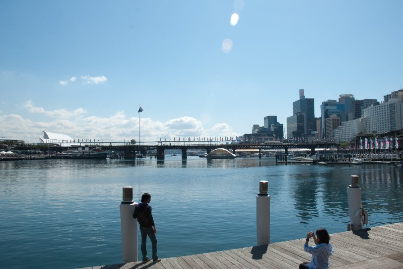 Sydney090209-9004.jpg - Pyrmont Bridge. Looking East at Cockle Bay, Darling Harbour.